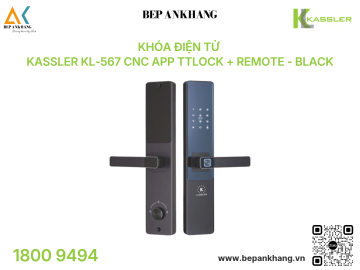 Khóa điện tử Kassler KL-567 CNC App TTlock + Remote - Black
